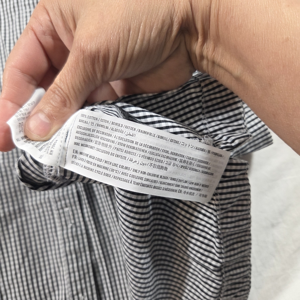 Abercrombie & Fitch Shirt Dress SMALL Mini Black White Checkered Sleeveless - Picture 9 of 12